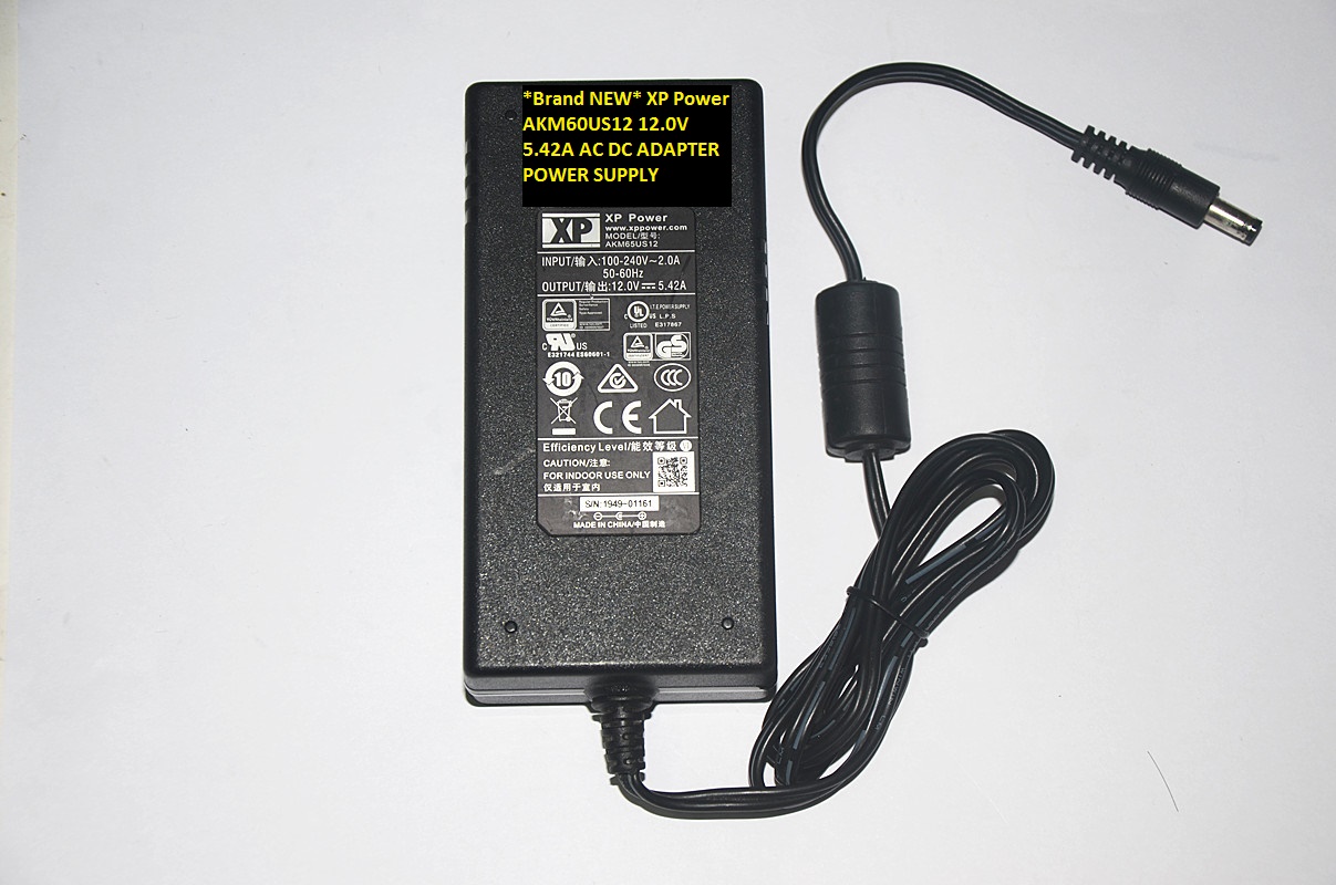 *Brand NEW* AC DC ADAPTER 12.0V 5.42A XP Power AKM60US12 POWER SUPPLY